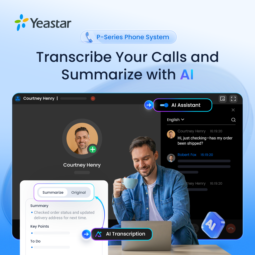 [Social_Media_Image]P-Series_PBX_Transcribe Your Calls and Summarize with AI_en